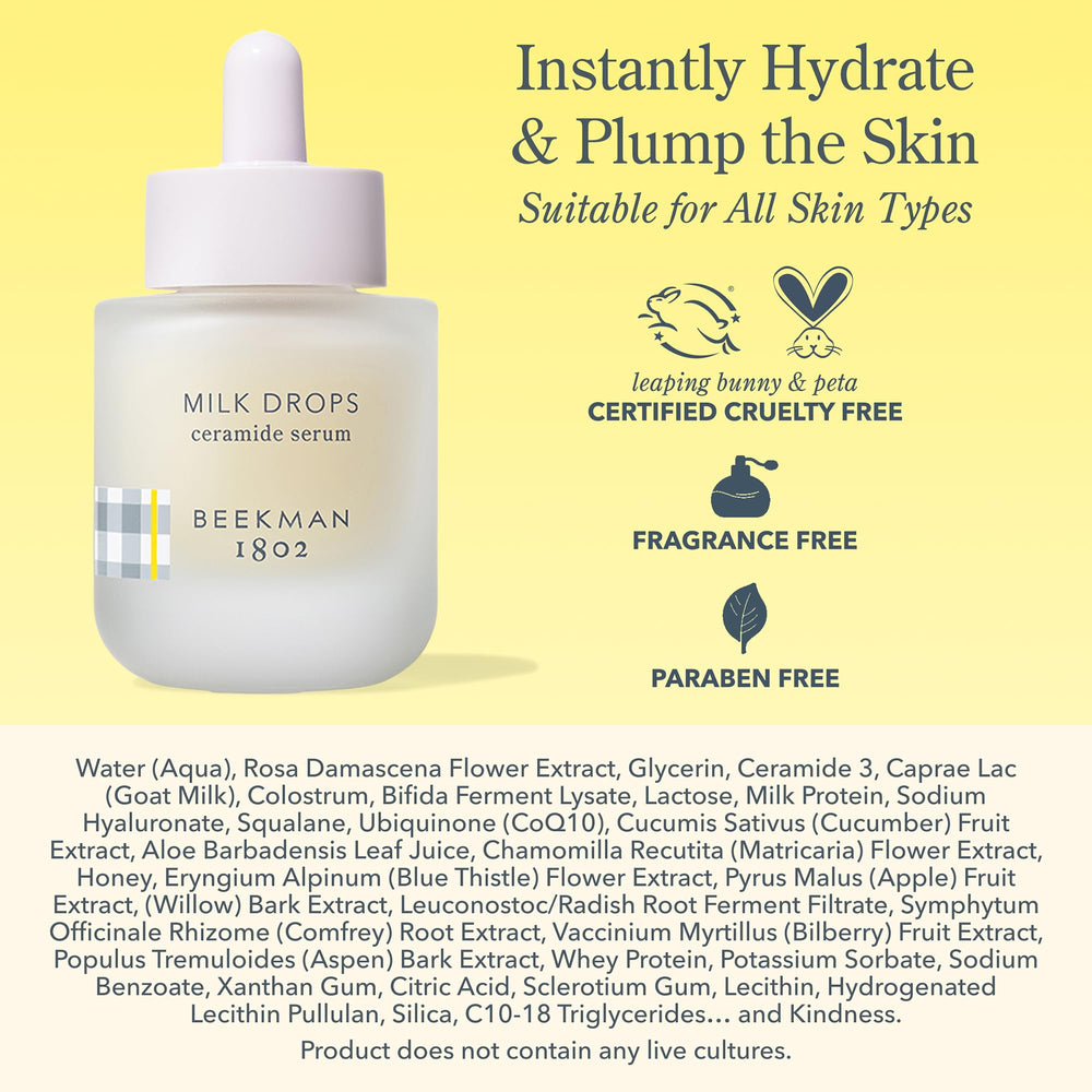 Beekman 1802 Cruelty-free packaging highlighting ethical skincare.