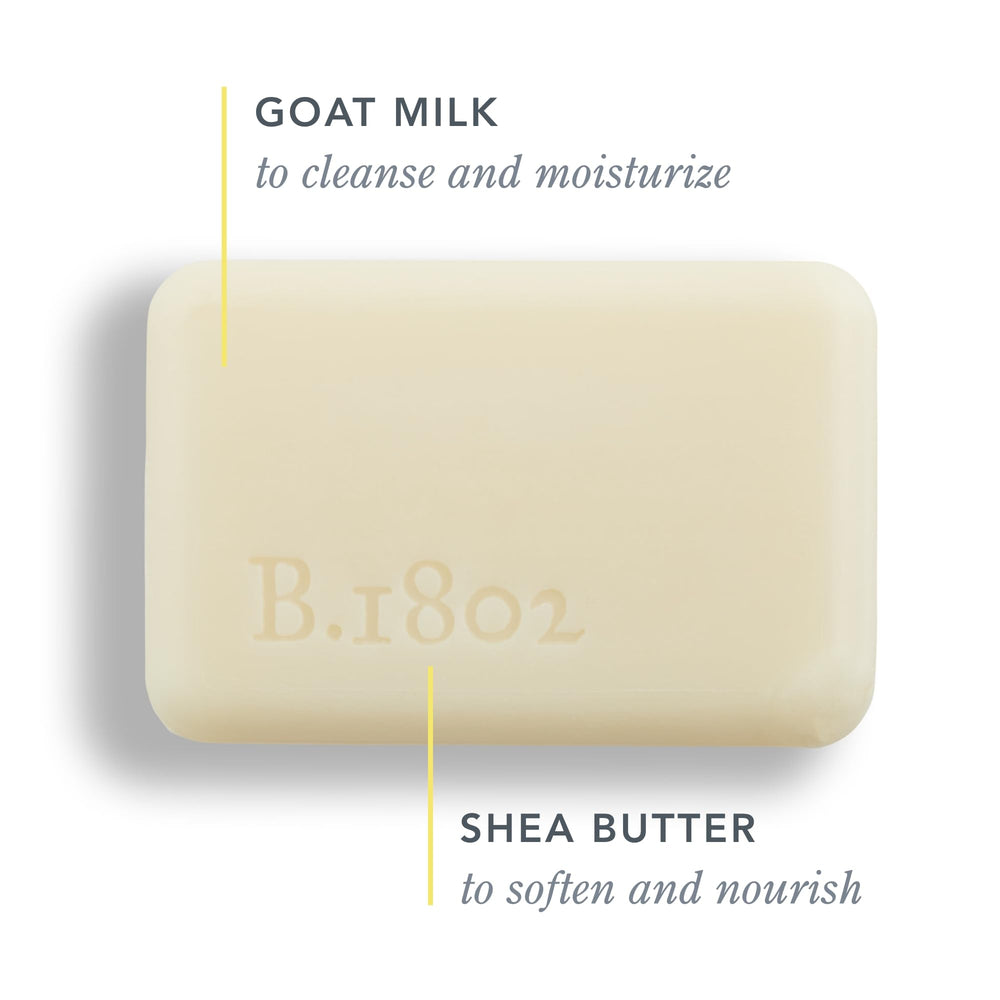 Beekman 1802 Goat Milk Bar Soap Gift Set fragrance Rose highlights a gentle, pampering cleanse.