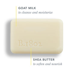 Beekman 1802 Goat Milk Bar Soap Gift Set fragrance Rose highlights a gentle, pampering cleanse.