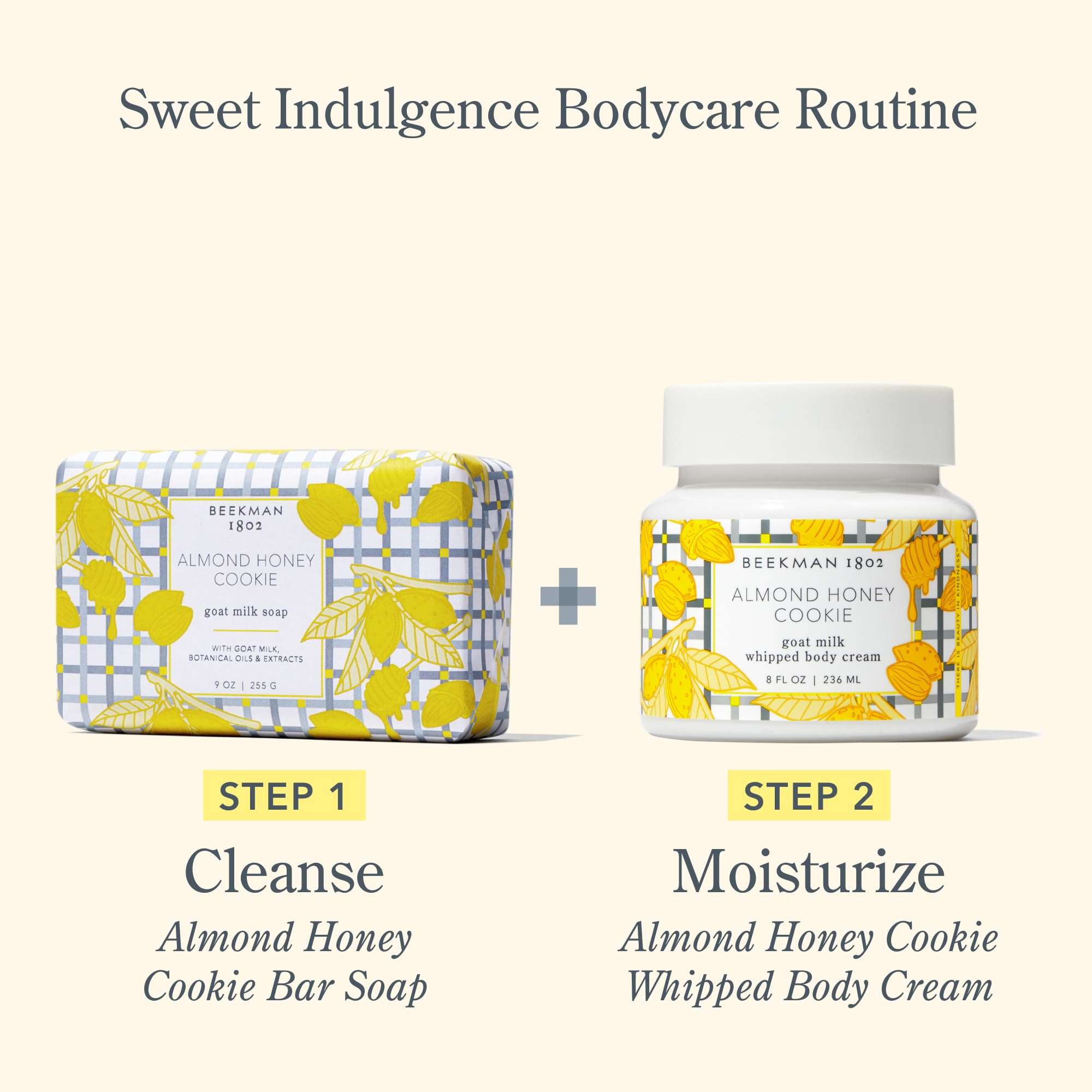 Beekman 1802 cruelty-free emblem on label signals ethical skincare choices.