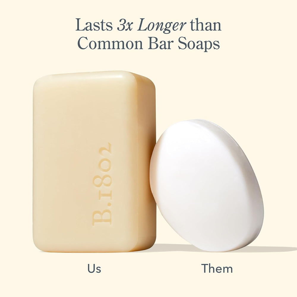 Beekman 1802 Goat Milk Soap Bar Honeyed Grapefruit on-shelf packaging reinforces cruelty-free promise.