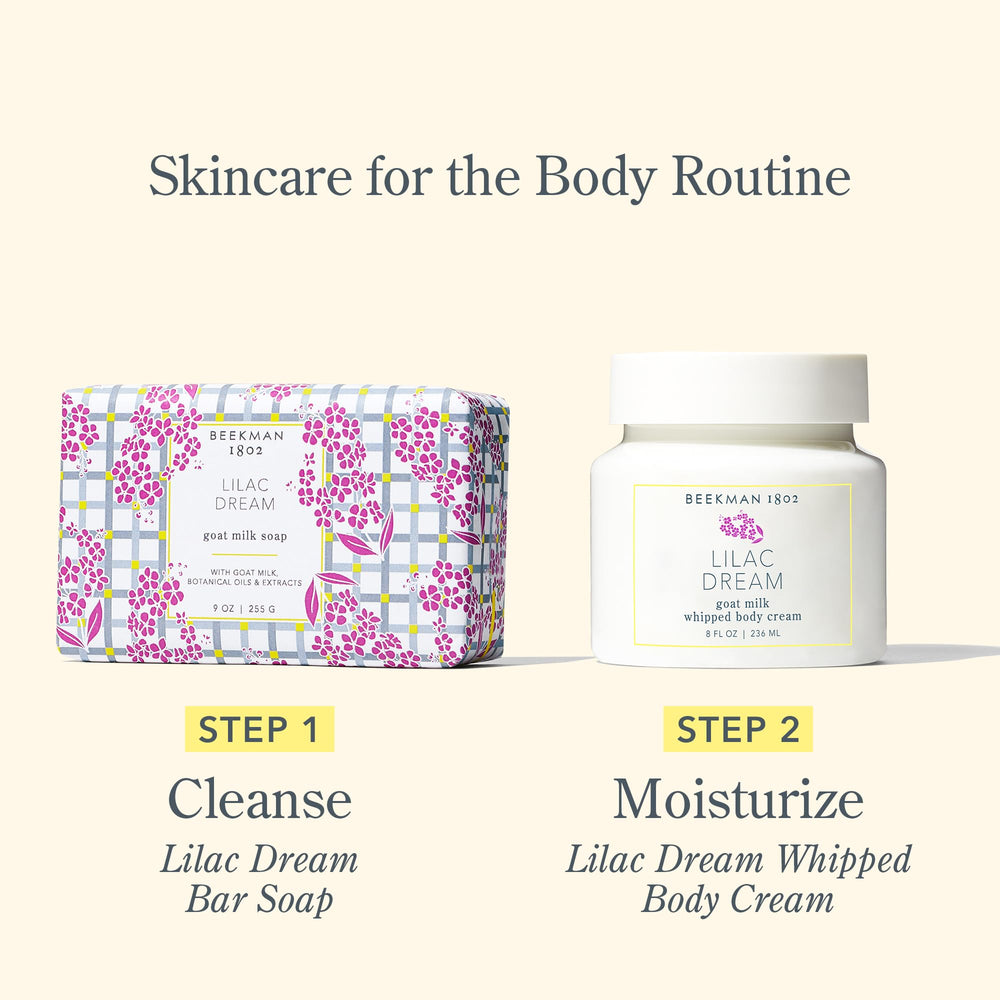 Beekman 1802 Lilac Dream natural oils feature skin-loving botanical blend.