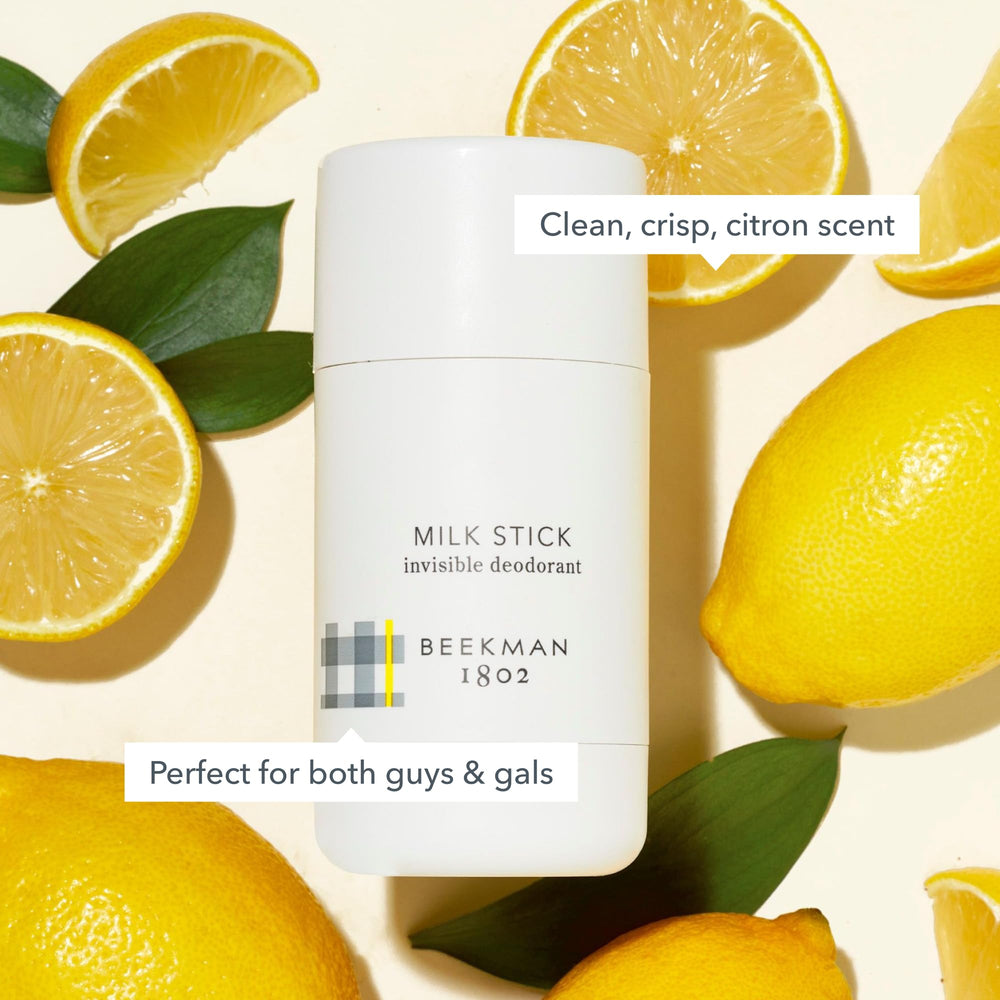 Beekman 1802 Milk Stick texture on skin - invisible finish for sensitive skin