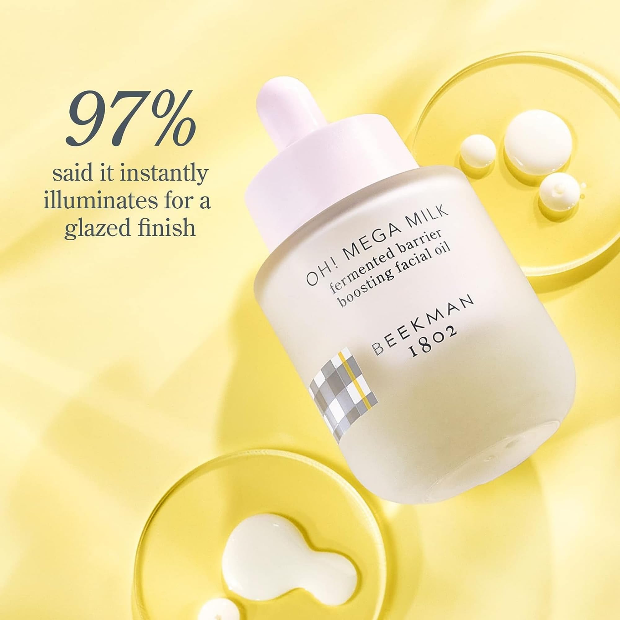 Beekman 1802 Oh! Mega Milky Oil application routine suggests layering with serums for radiant hydration.