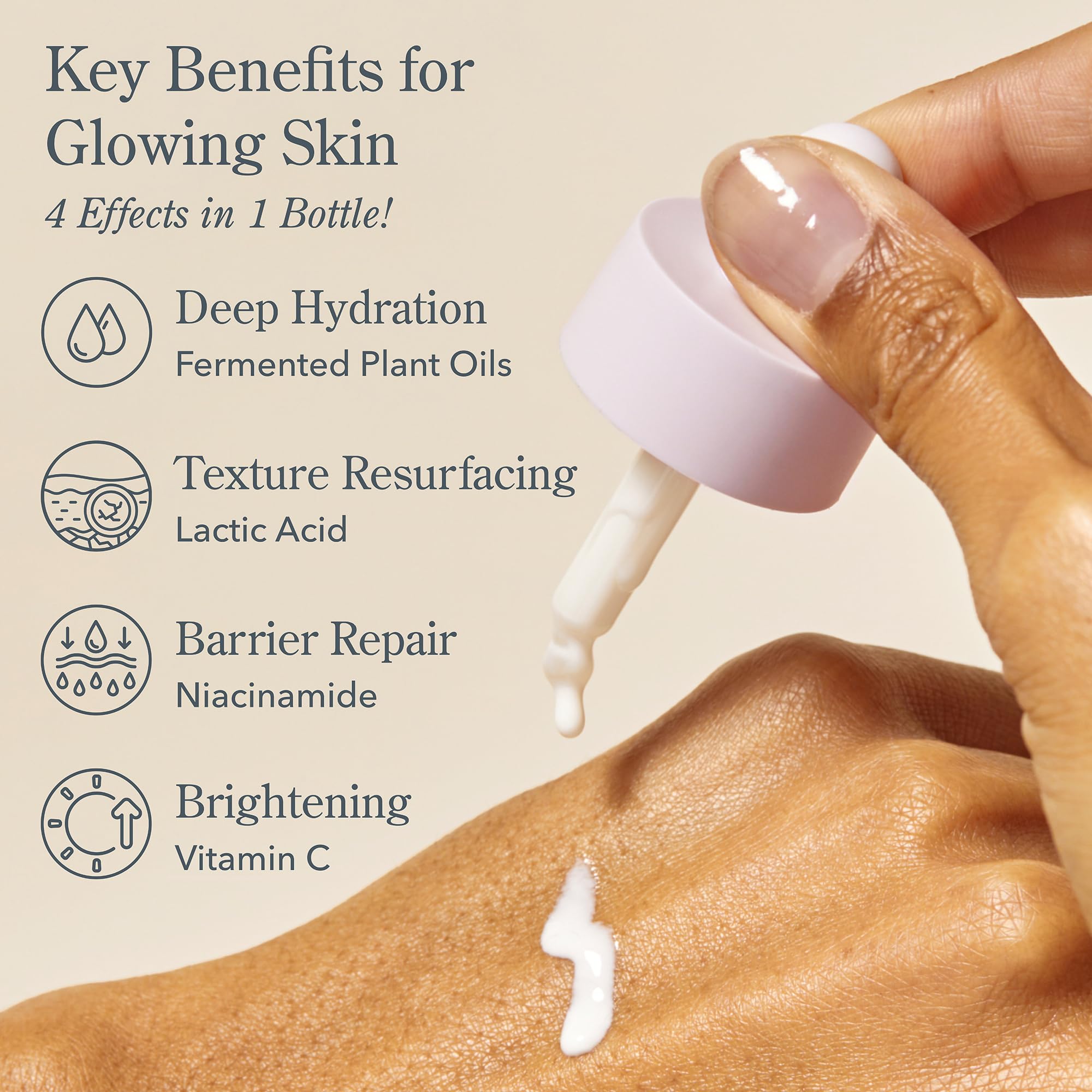 Beekman 1802 Oh! Mega Milky Oil pump application demonstrates easy, even distribution for a non-greasy finish.