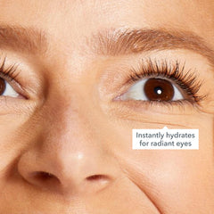 Beekman 1802 Snow Mushroom under-eye cooling scene illustrating puffiness relief possibilities
