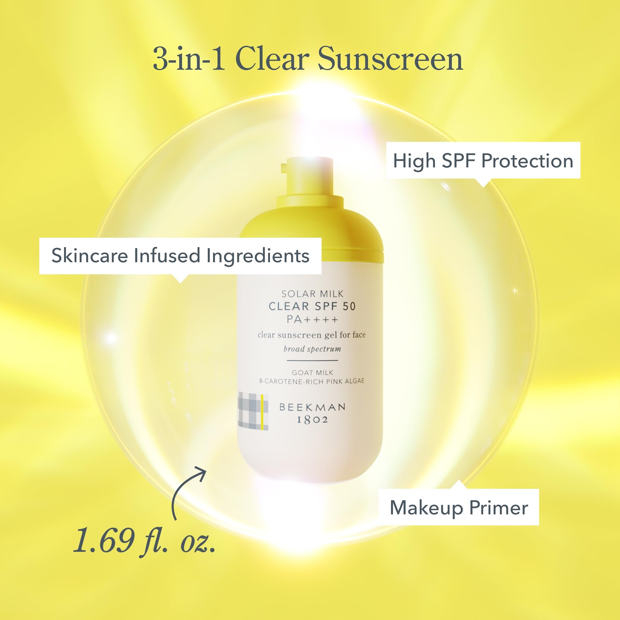 Fragrance free Beekman 1802 Solar Milk formula for sensitive skin