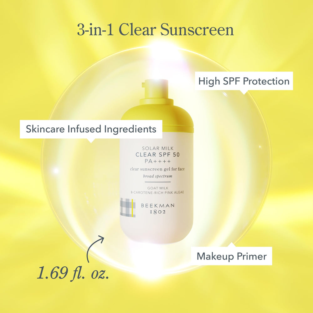 Fragrance free Beekman 1802 Solar Milk formula for sensitive skin