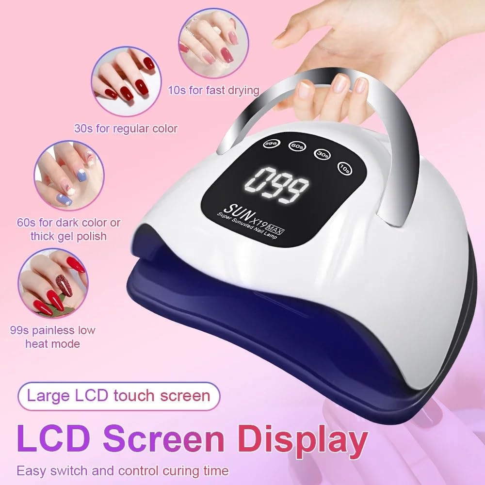 Beenle 320W UV LED Nail Lamp 72 beads close-up highlights even light distribution