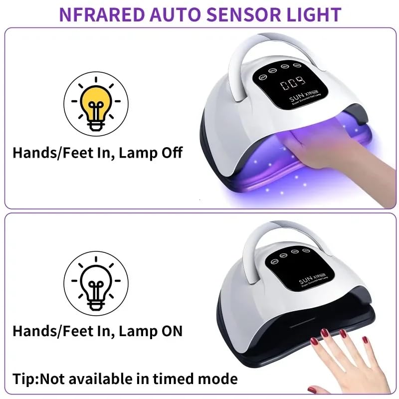 Beenle 320W UV LED Nail Lamp home-salon setup demonstrates easy setup and reliable results