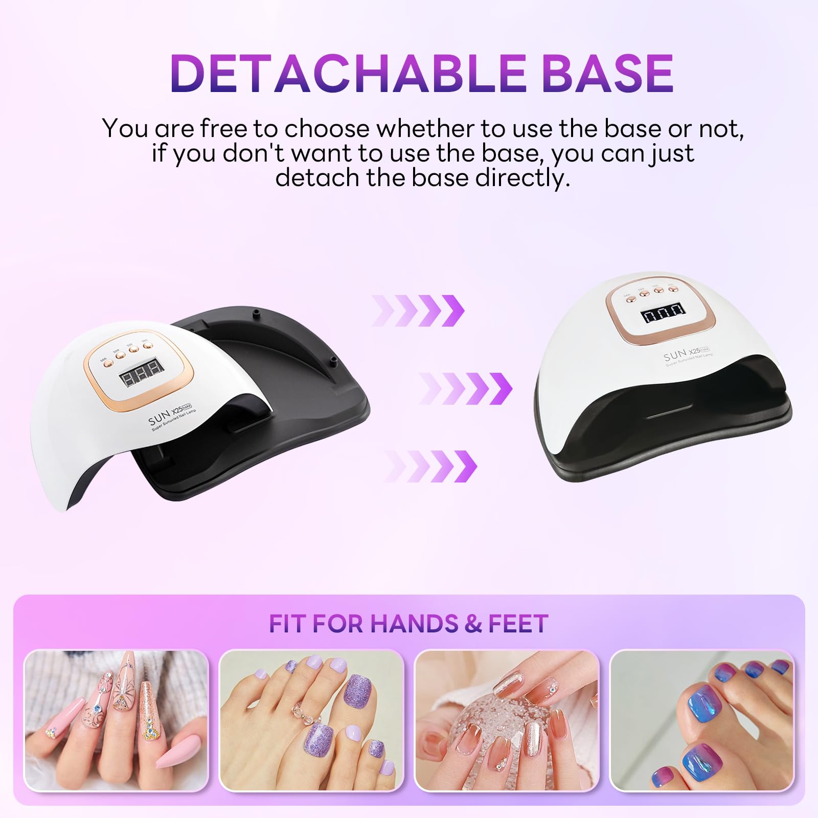 BEENLE 380W UV LED Nail Lamp four timers with LED display