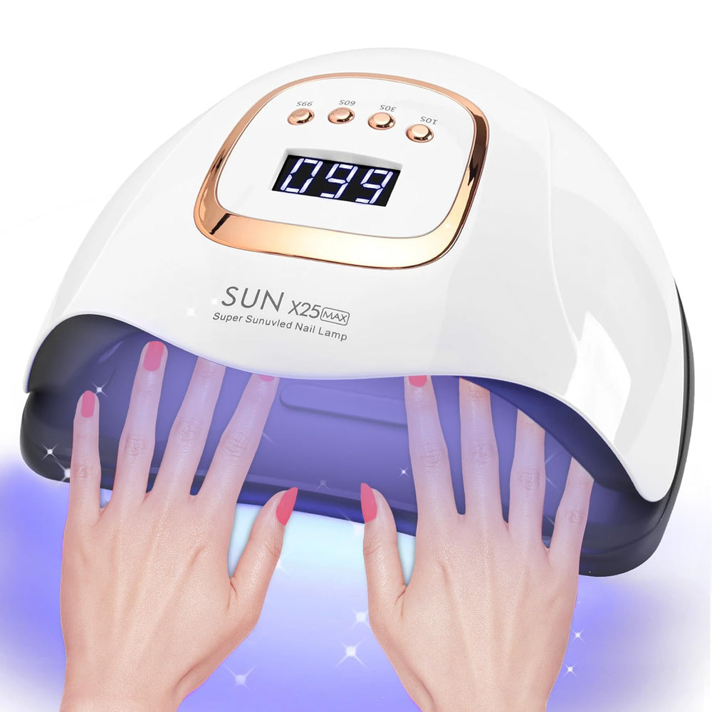 BEENLE 380W UV LED Nail Lamp front view with auto sensor for precise curing