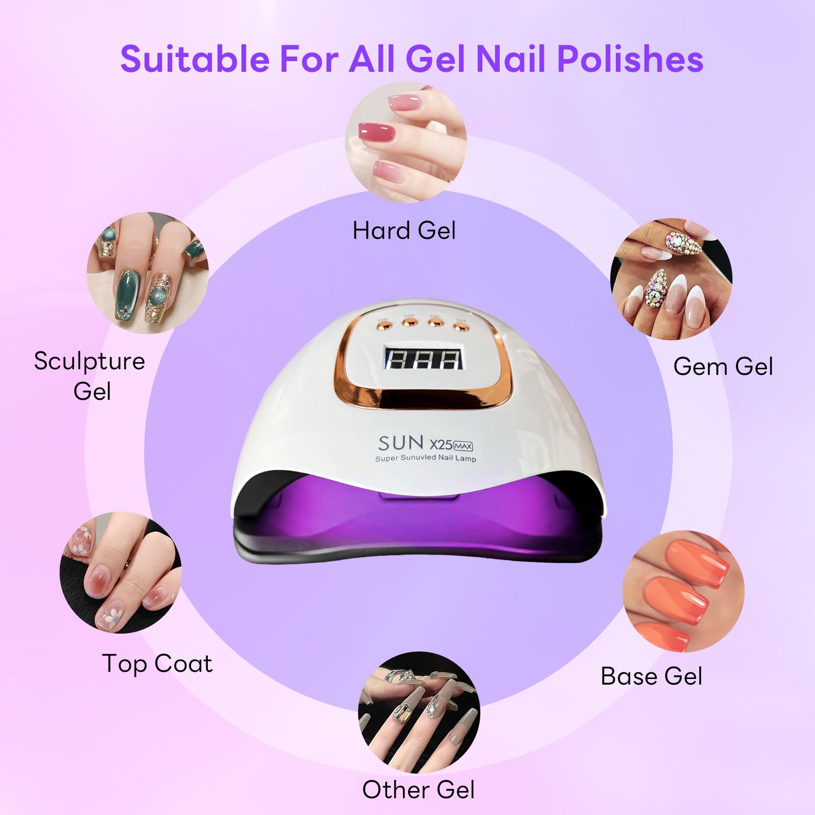 BEENLE ABS plastic nail lamp scratch and stain resistant body