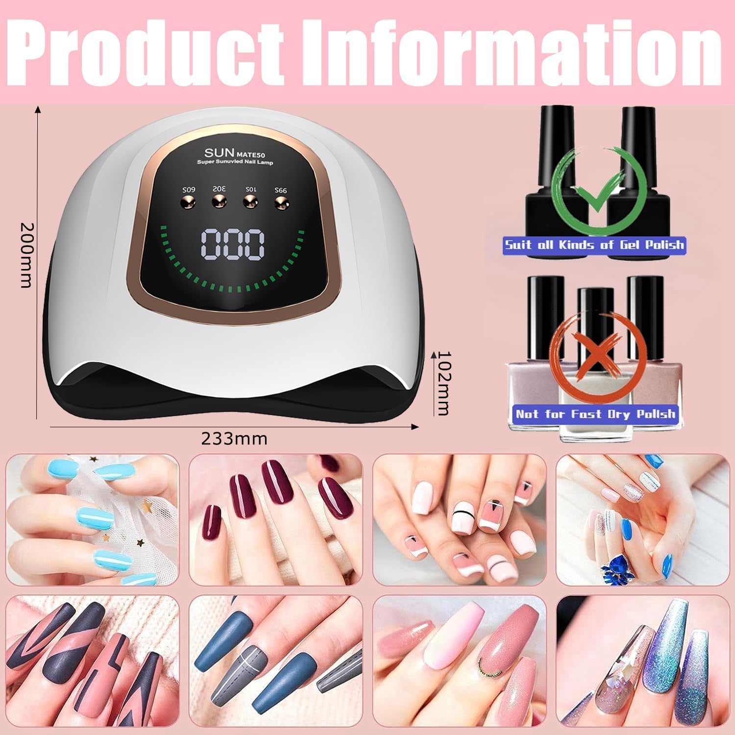 BEENLE UV LED Nail Lamp ideal for home or salon use and gifting