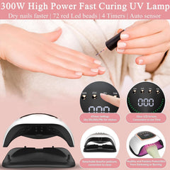 BEENLE UV LED Nail Lamp large LCD display aids precise timing