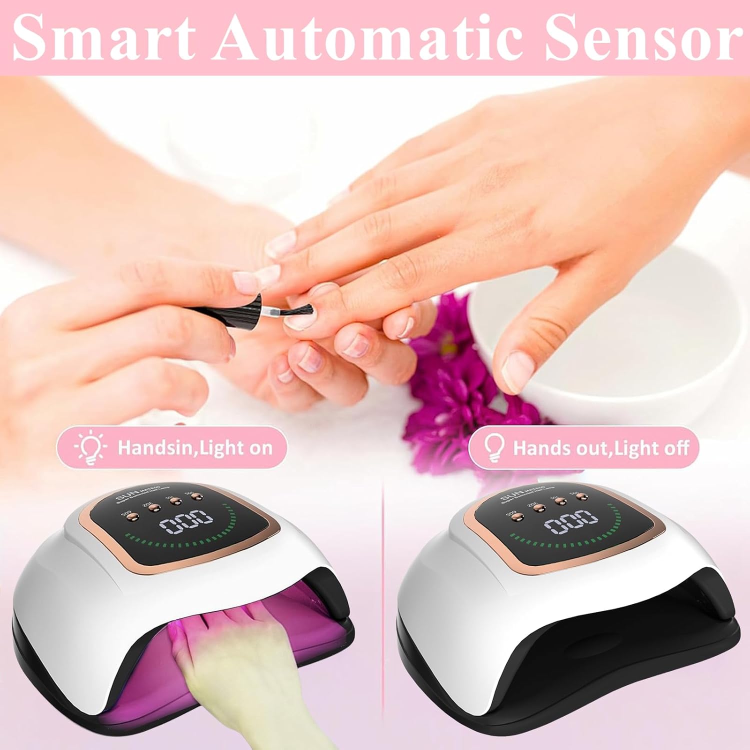 BEENLE UV LED Nail Lamp temperature protection for comfortable sessions
