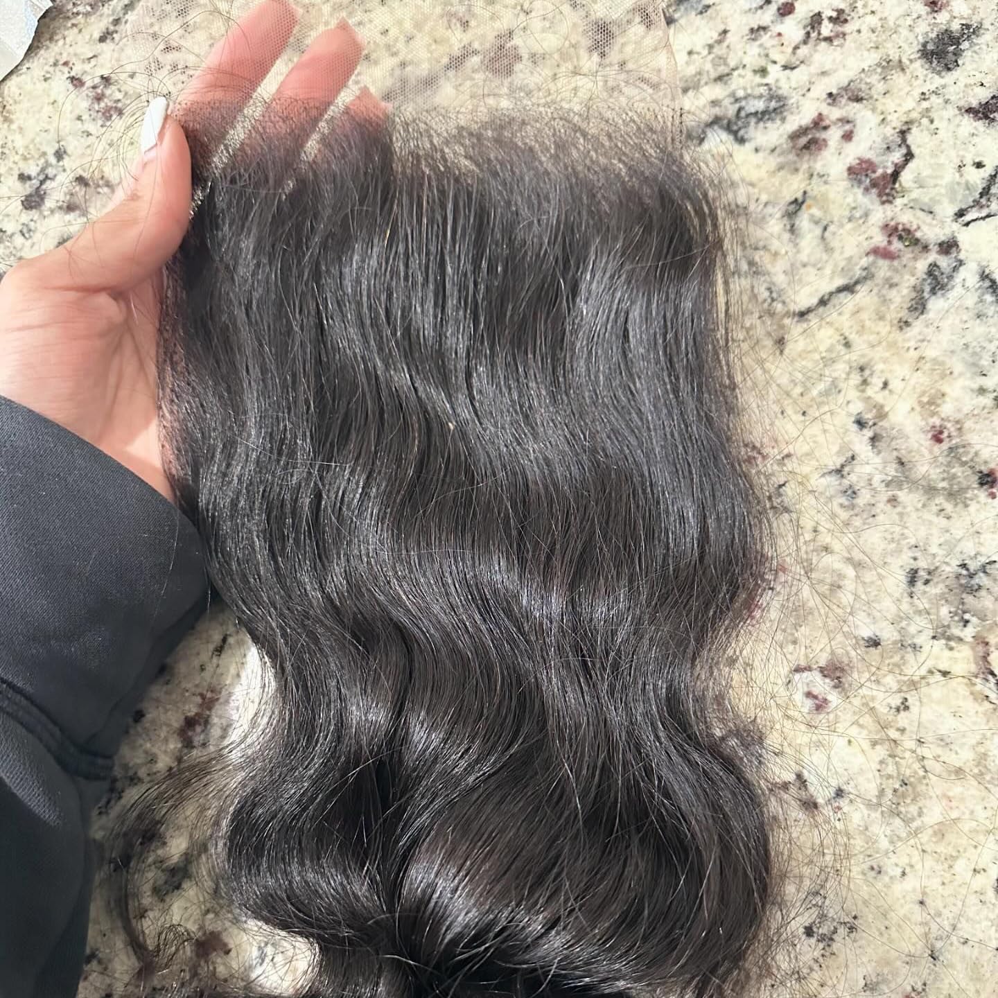 BEEOS full cuticle aligned Brazilian hair closeup with soft texture