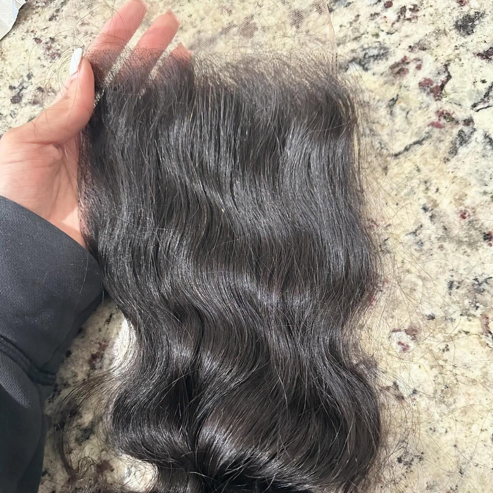 BEEOS full cuticle aligned Brazilian hair closeup with soft texture