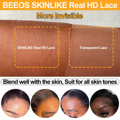 Beeos natural black human hair closure ready for styling and color-match.