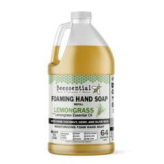 Beessential jabón de manos en recambio hierba limón, hidratante suave para uso diario.