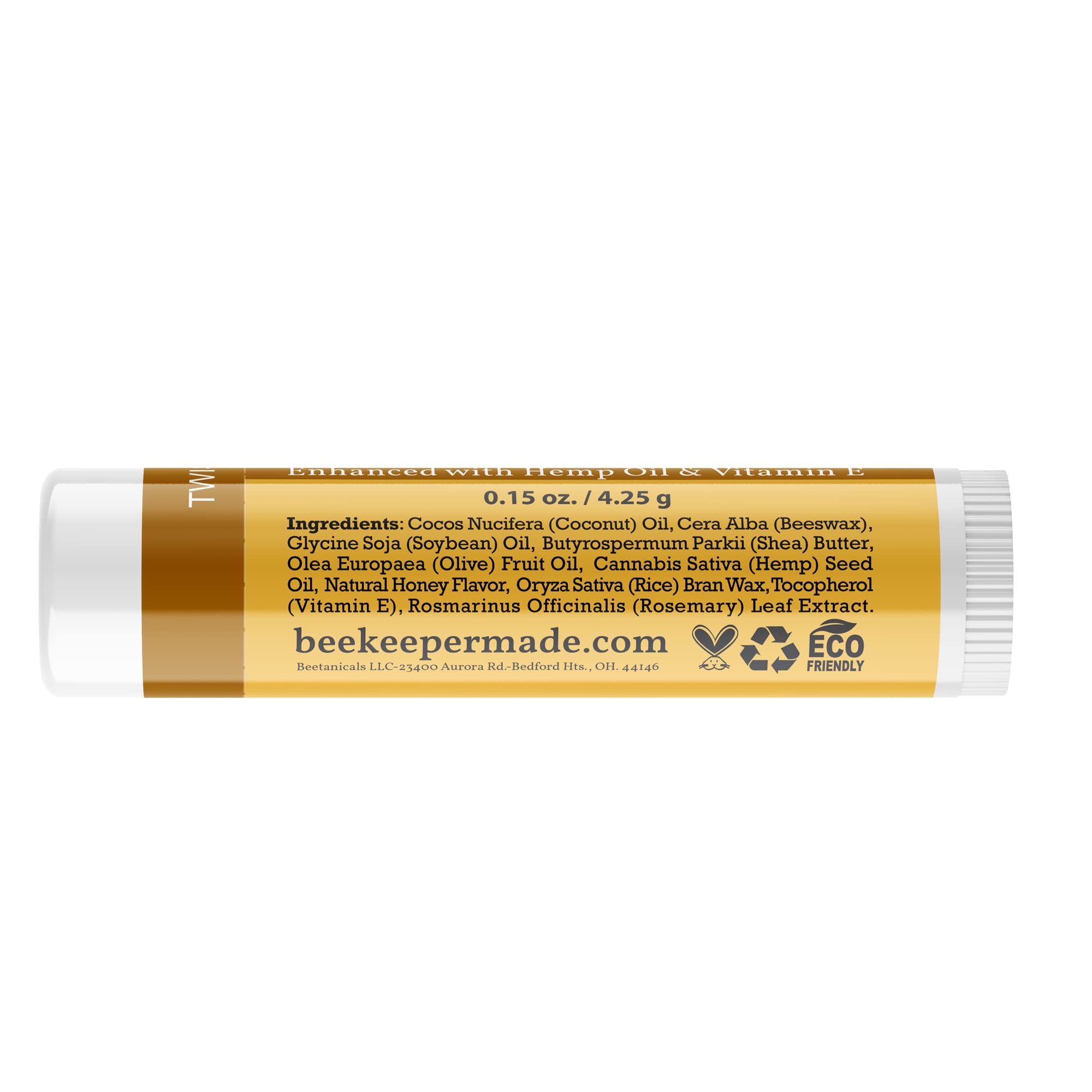 Beessential Beeswax Balm with natural ingredients nourishes soft lips