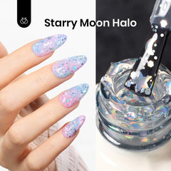 Beetles 2 In 1 Silver Glitter Top Coat brush application for quick coverage