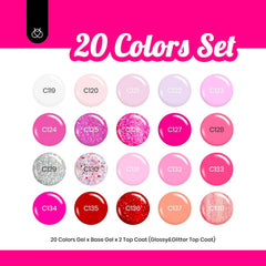 Beetles 20-color bottles up close showcasing pink shades and finishes.
