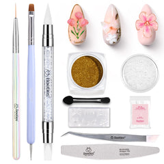 Beetles 3D nail art brushes dual-ended silicone tool for precise 3D detailing.