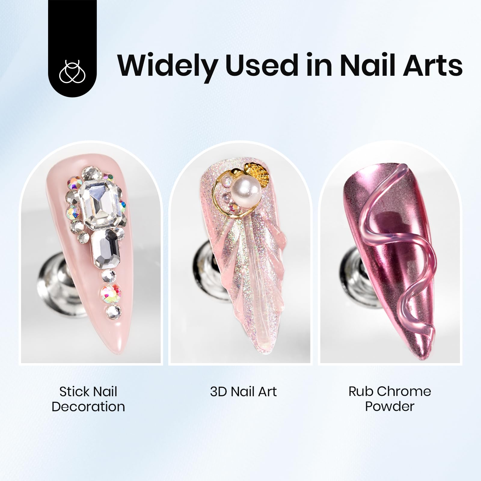 Beetles 3D Sculpting Gel on a nail wheel shows easy control before curing.