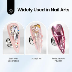 Beetles 3D Sculpting Gel on a nail wheel shows easy control before curing.