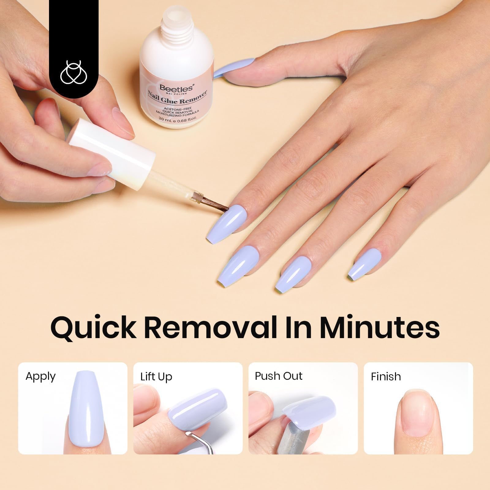 Beetles solid glue gel enables 3D nail art sculpting