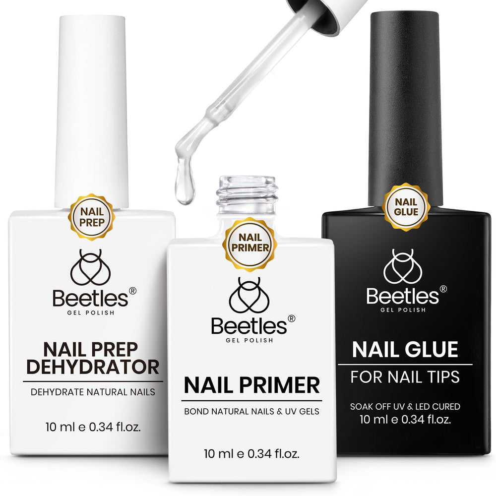 Beetles 3Pcs Gel Nail Glue Kit application for easy nail tips and extensions