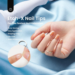 Beetles 504Pcs XS Short Square Nail Tips full-cover clear tips for natural-looking gel nails.