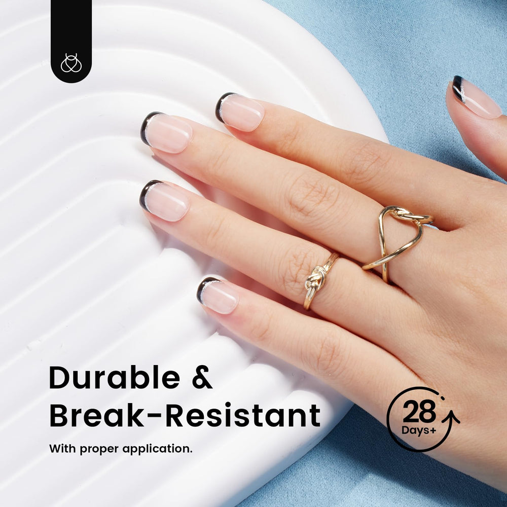 Beetles 504Pcs XS Short Square Nail Tips setup for gel polish and nail art.