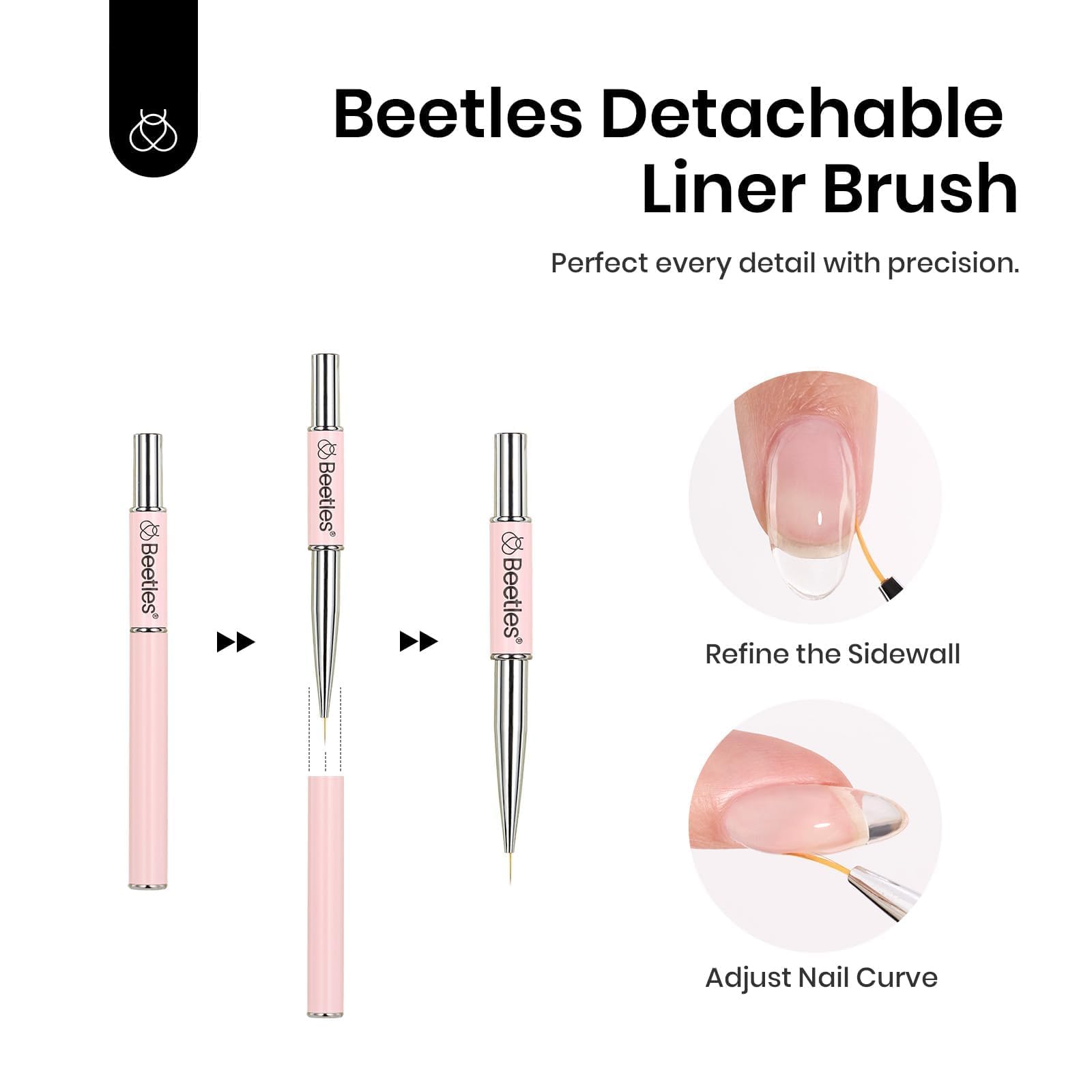 Beetles 8-in-1 builder gel and liner brush combo