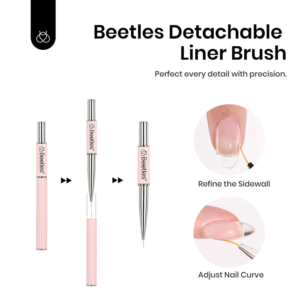 Beetles 8-in-1 builder gel and liner brush combo