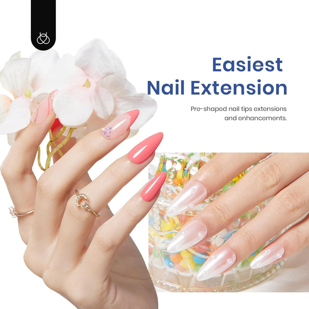 Beetles 9-in-1 nail glue gel offering versatile base, bloom, and rhinestone glue options.