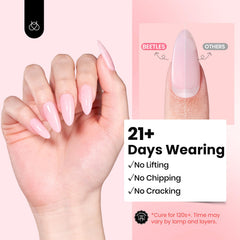 Beetles 9-in-1 sculpting gel used for extensions and gap filling.