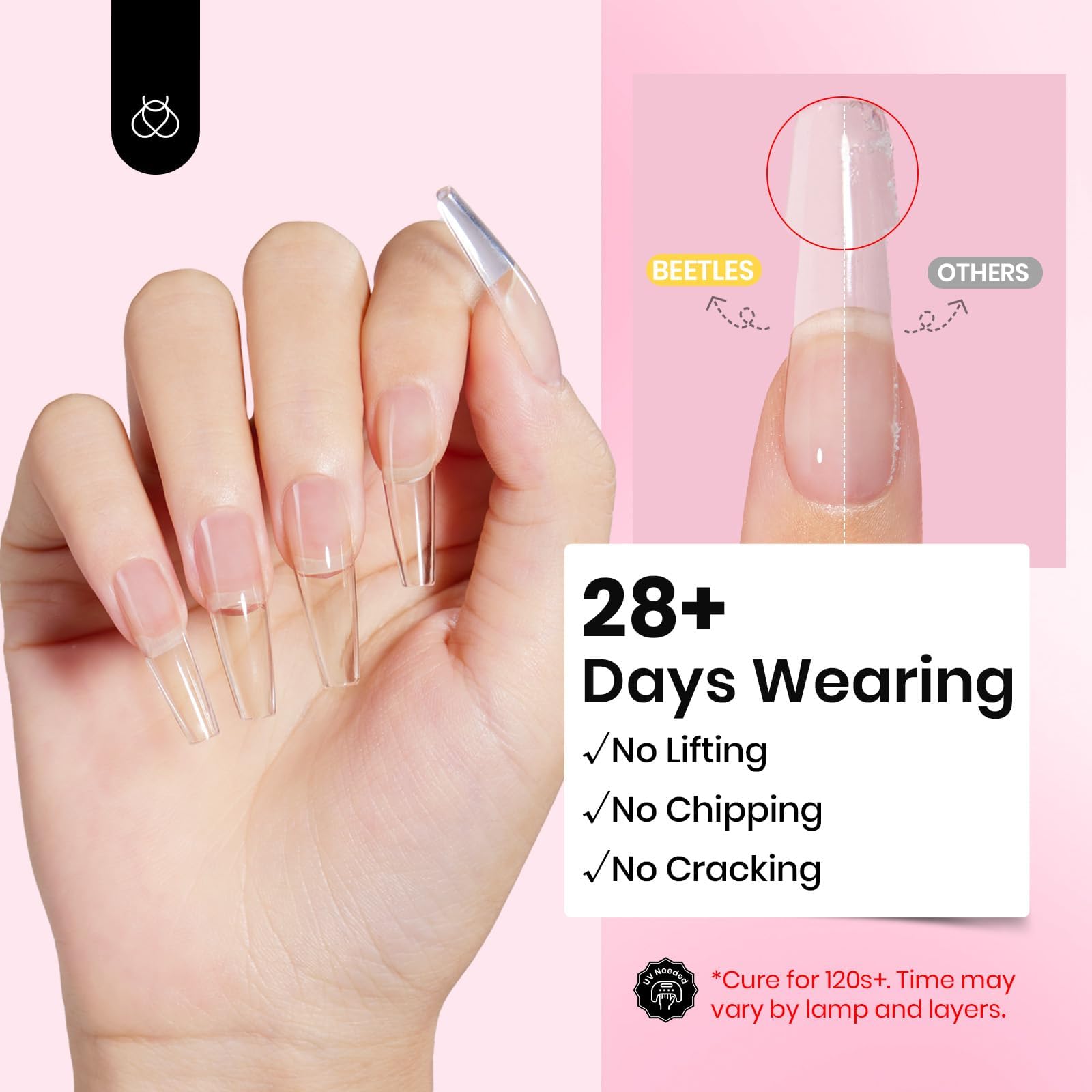 Beetles apex-building sculpting with builder gel for precise nail forms.