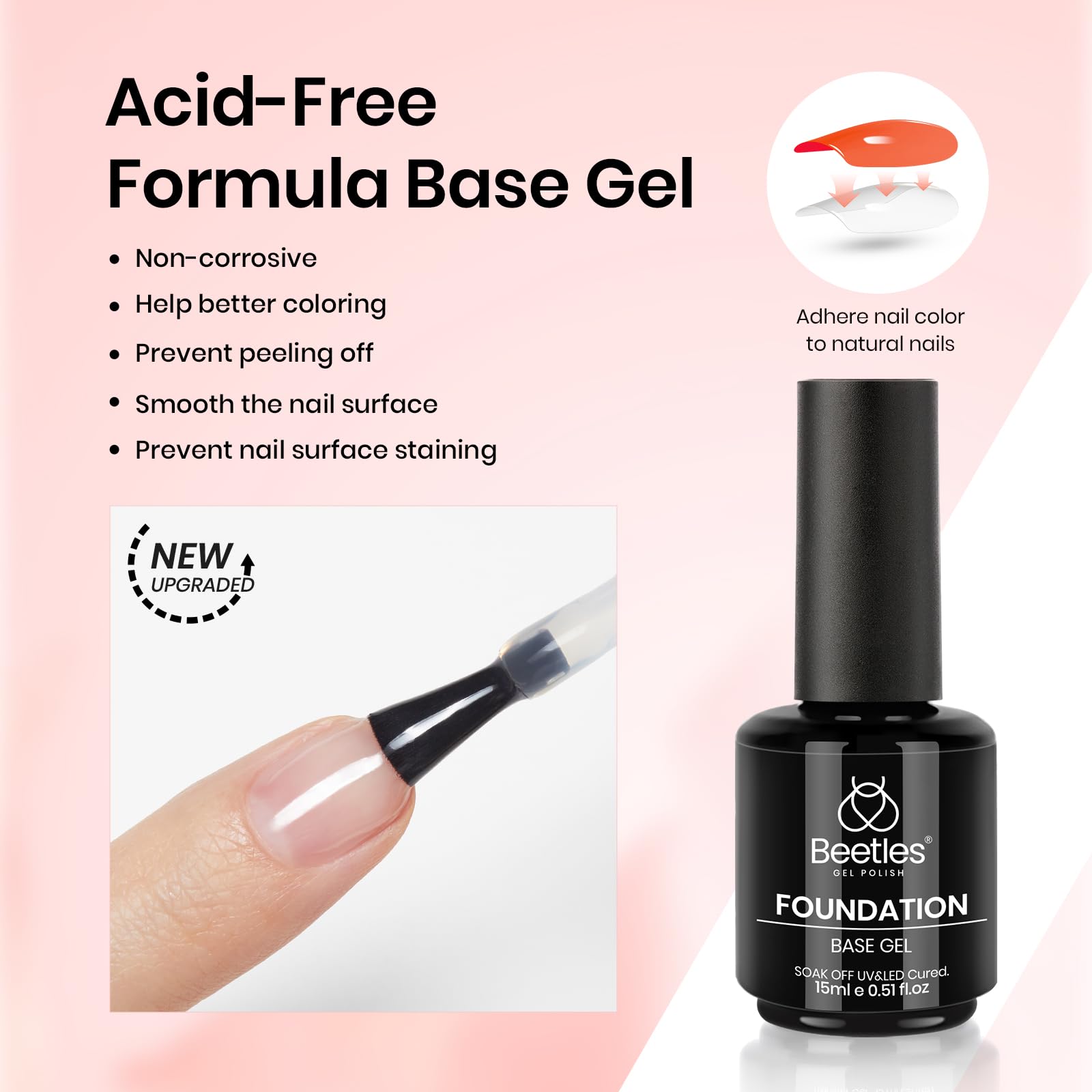 Beetles apex nail extension demonstrates strong, even construction.