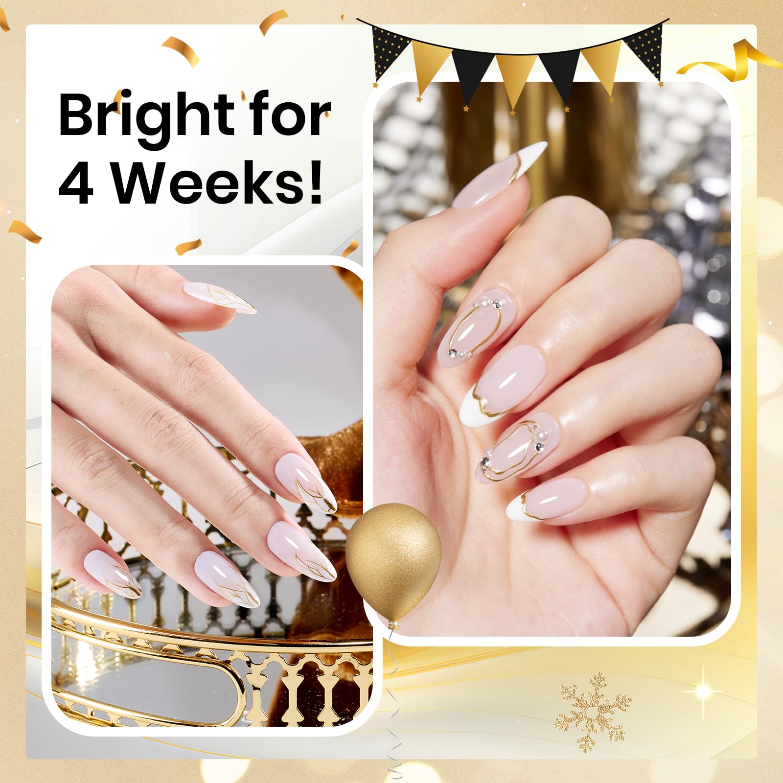 Beetles At-Home Manicure setup with metallic liner for DIY nails.