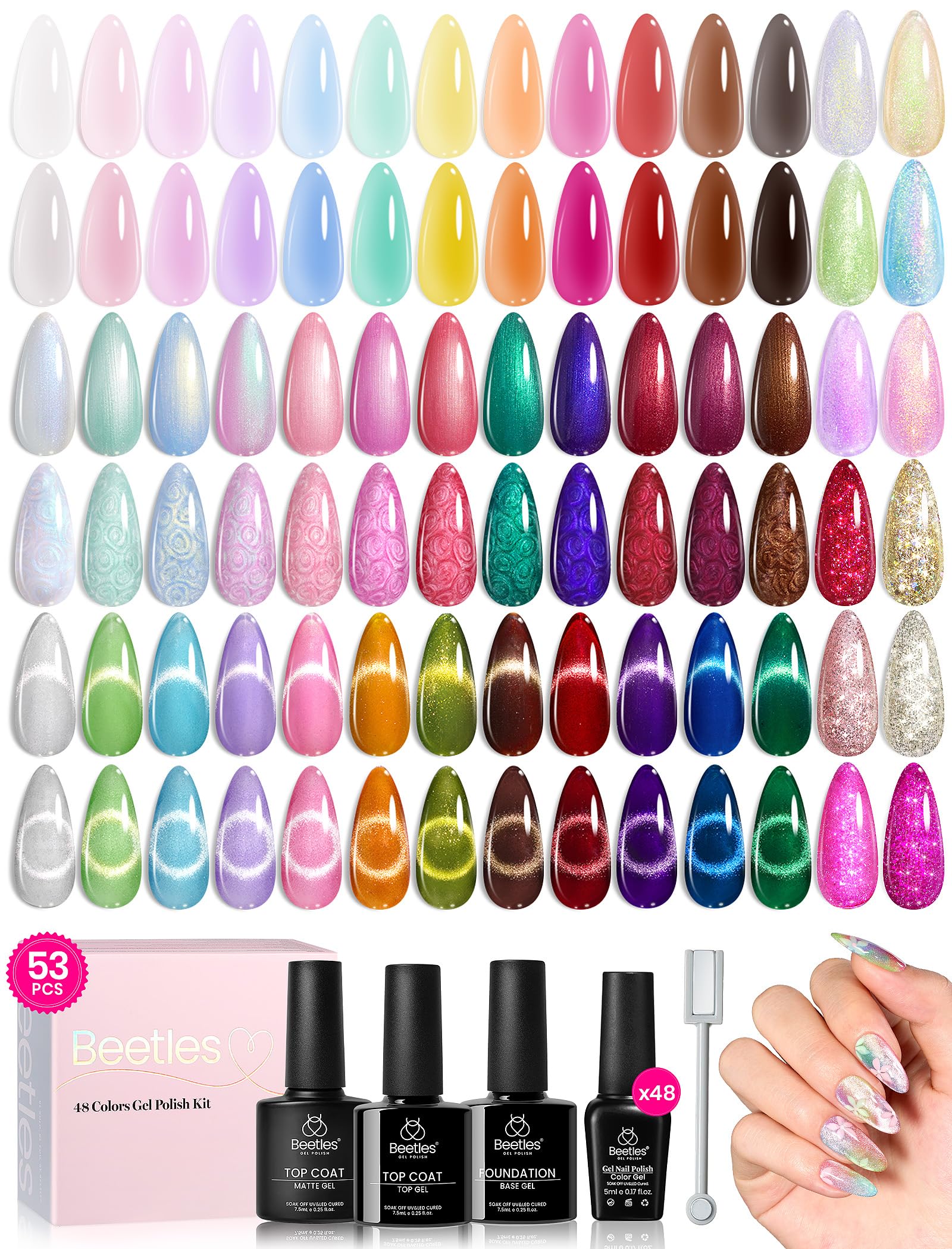 Beetles At-home nail kit in-use scene for DIY spa nails.