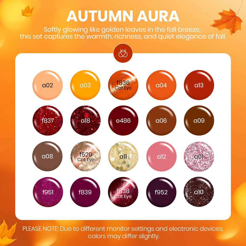 Beetles Autumn Aura cat-eye glitter effects add depth to at-home manicures.