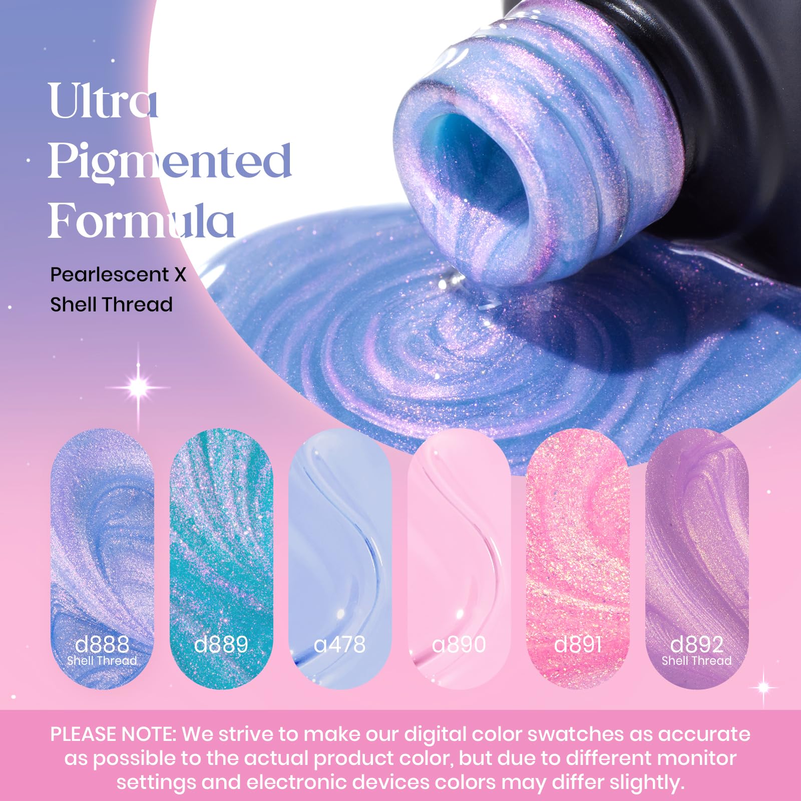 Beetles Baby Pink Glitter Gel Nail Polish with sparkle