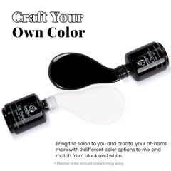 Beetles black gel nail polish kit packaging showing bold shade for French manicure looks