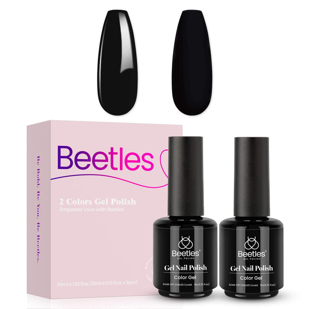 Beetles Black Winter Gel Polish for Christmas-inspired dark manicure.