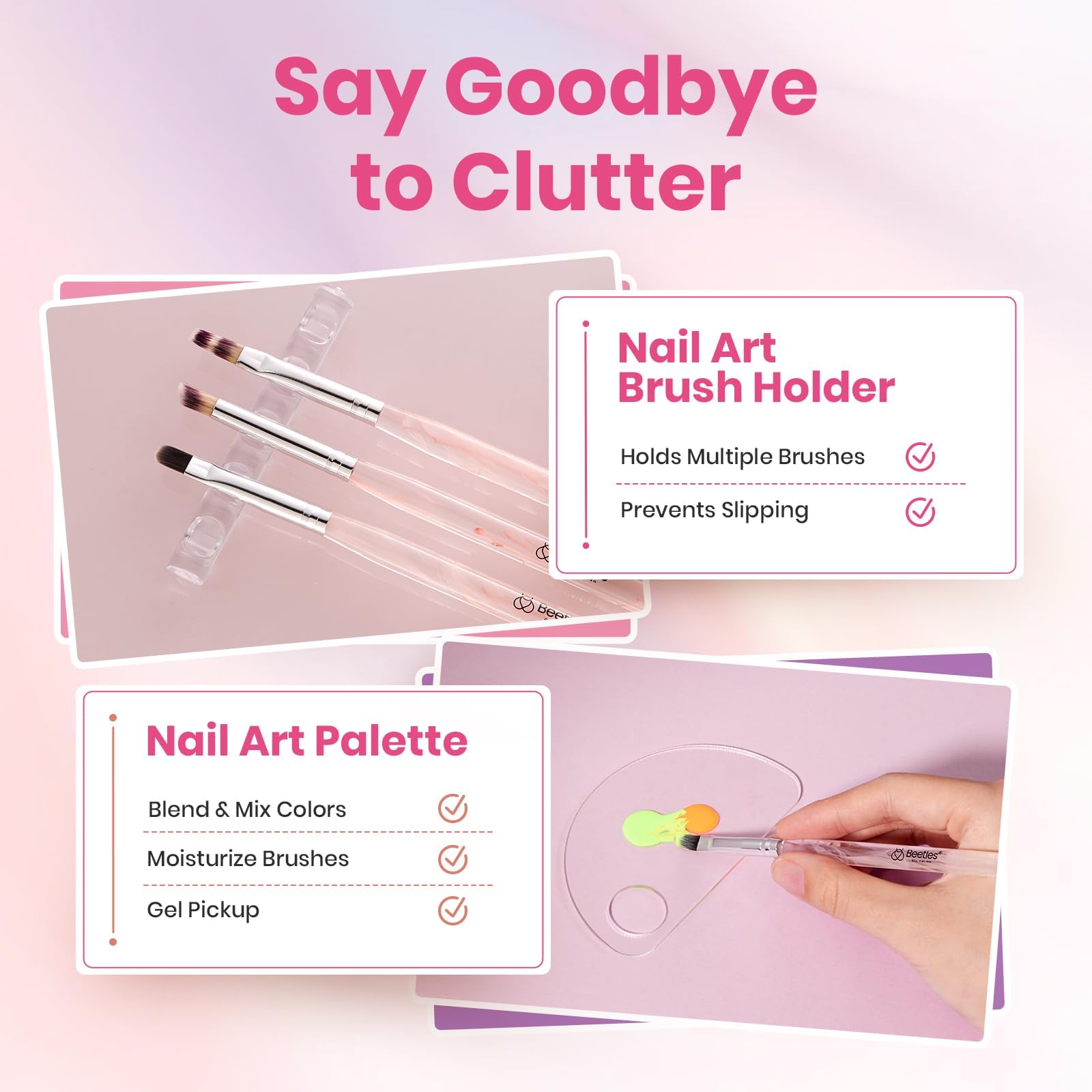 Beetles Blooming Gel 8 ml hema-free gel for clean color application