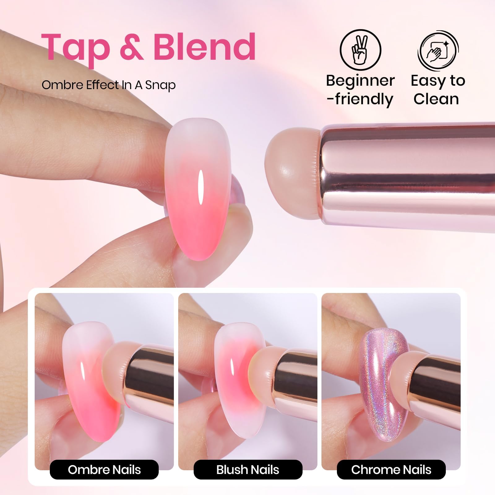 Beetles Blooming Gel gradient brush for smooth ombre blending