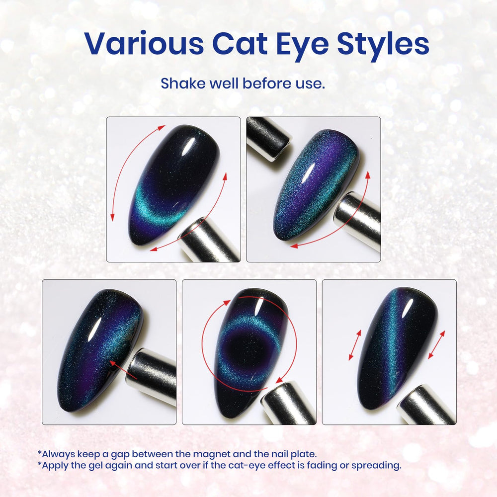 Beetles Blue Cat Eye Polish packaging showcases bottle and base coat compatibility