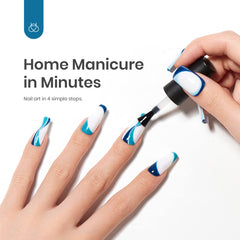Beetles Gel Polish glitter detail highlights sparkling accents for festive manicure styles.